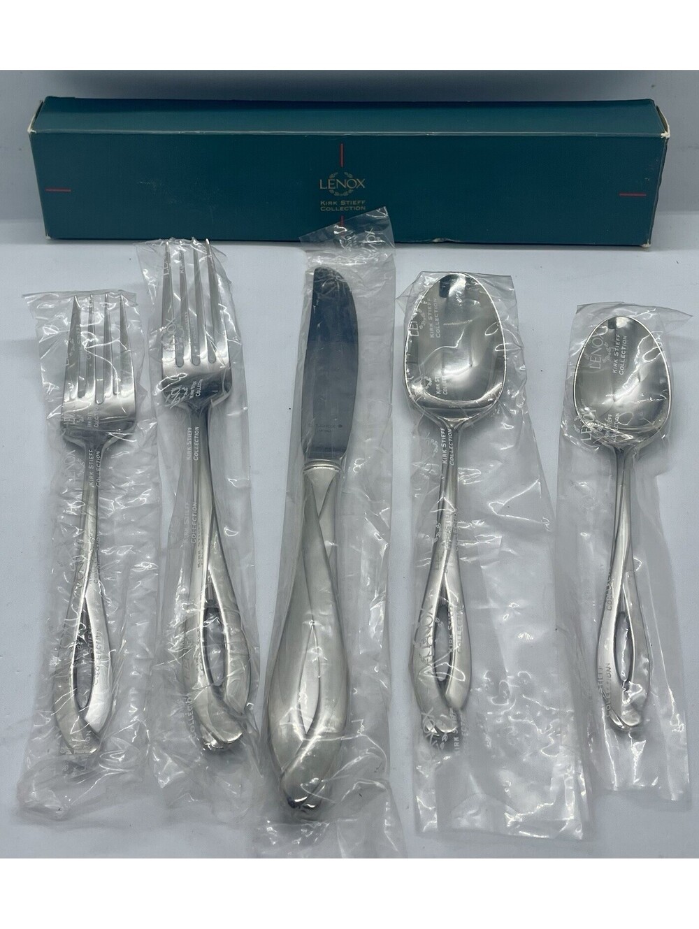Lenox DEBUT 18/8 Stainless Japan Kirk Stieff Collection 5 Pc Place Setting NIB!